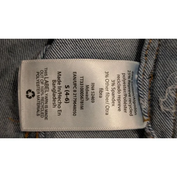 Women's Time and Tru Blue Jean Jacket S - Picture 10 of 12